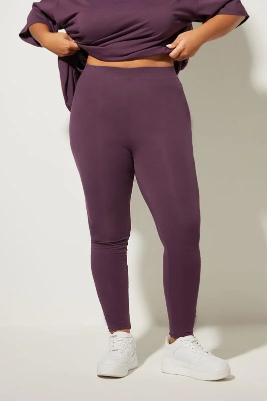 YOURS Curve Dark Purple Leggings