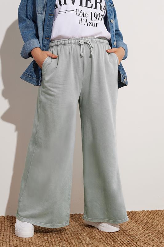 YOURS Curve Grey Wide Leg Joggers