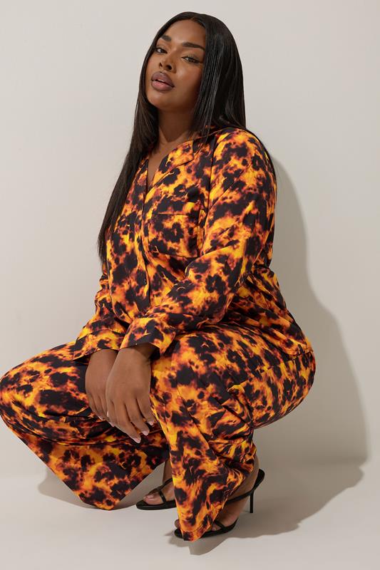 LIMITED COLLECTION Curve Orange Tortoise Shell Shirt
