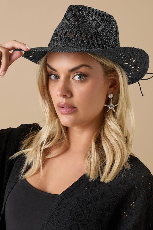 Black Straw Cowboy Hat