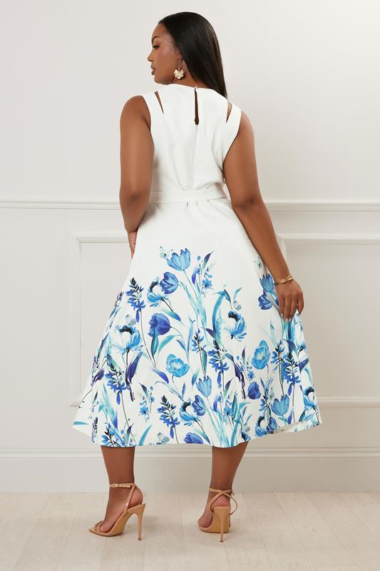 YOURS LONDON Curve White Floral Print Midaxi Dress 4 YOURS LONDON Curve White Floral Print Midaxi Dress