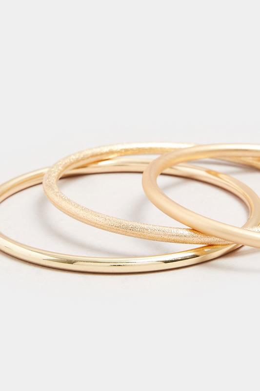 3 PACK Gold Tone Bangle Set 4 3 PACK Gold Tone Bangle Set