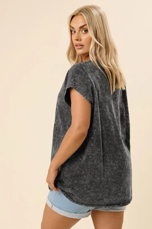 YOURS Curve Grey Acid Wash Heavyweight Top 4 YOURS Curve Grey Acid Wash Heavyweight Top