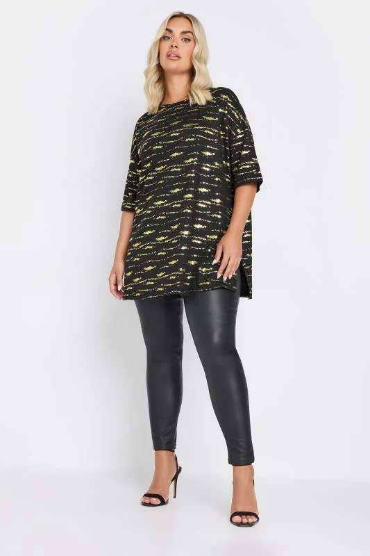 YOURS Curve Black & Gold Textured Foil Top 3 YOURS Curve Black & Gold Textured Foil Top