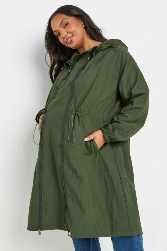 BUMP IT UP MATERNITY Curve Green Lightweight Parka Jacket