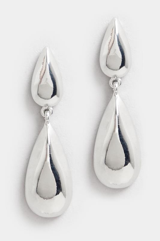 Silver Double Teardrop Earrings 3 Silver Double Teardrop Earrings