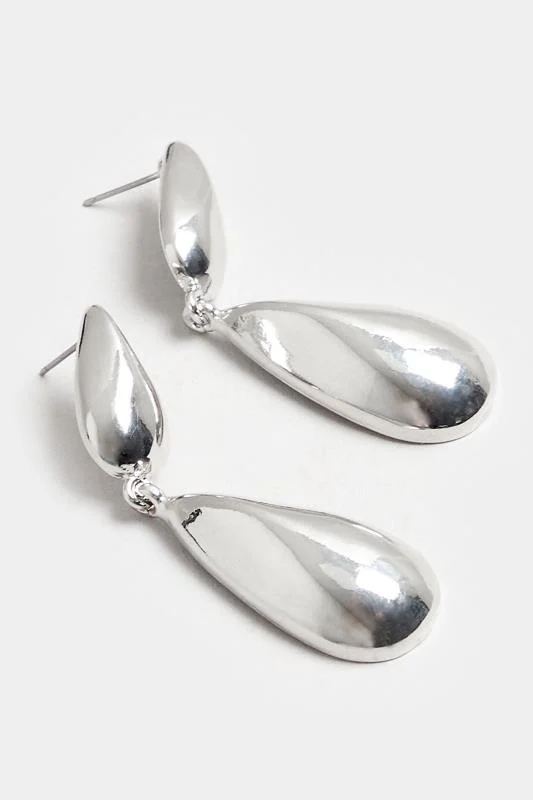 Silver Double Teardrop Earrings 4 Silver Double Teardrop Earrings