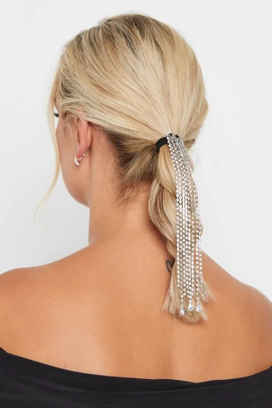 Silver Tone Diamante Drop Hairband
