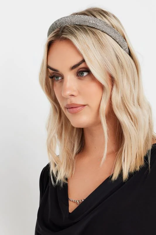 Silver Tone Diamante Headband