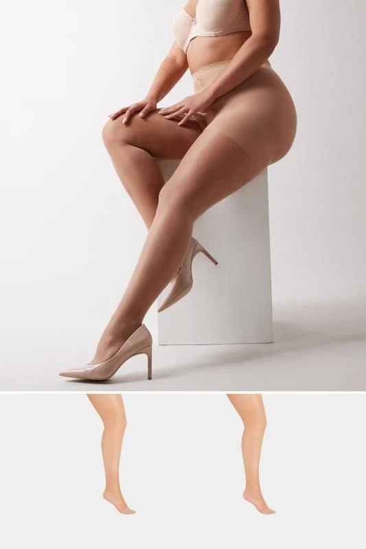 2 PACK Natural Luxury 15 Denier Sheer Tights