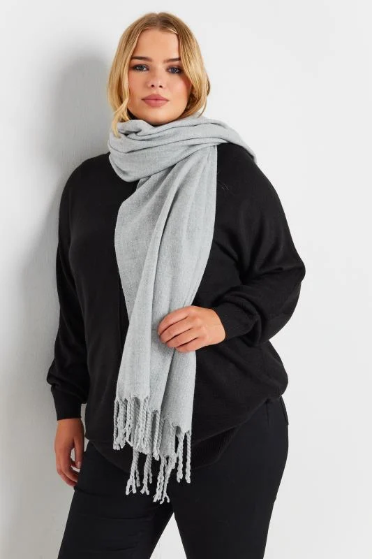 Grey Blanket Wrap Scarf