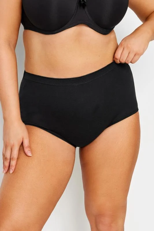 YOURS Curve 5 PACK Black Stretch Full Briefs 3 YOURS Curve 5 PACK Black Stretch Full Briefs