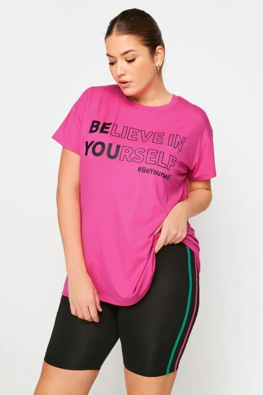 YOURS ACTIVE Curve Black Side Stripe Shorts