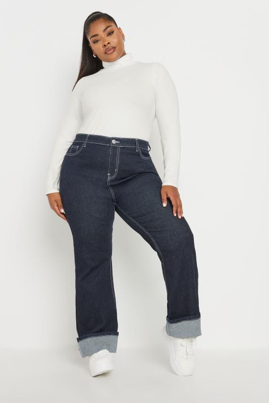 YOURS Curve White Long Sleeve Turtle Neck Top 3 YOURS Curve White Long Sleeve Turtle Neck Top