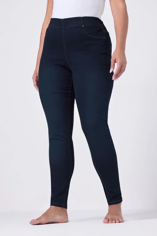 YOURS FOR GOOD Curve Indigo Stretch Blue Pull On JENNY Jeggings
