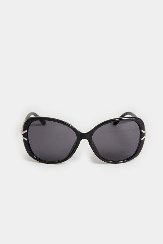 Black Oversized Diamante Knot Sunglasses 4 Black Oversized Diamante Knot Sunglasses