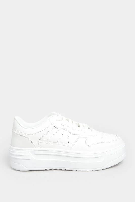 White Super Chunky Trainers In Extra Wide EEE Fit 4 White Super Chunky Trainers In Extra Wide EEE Fit