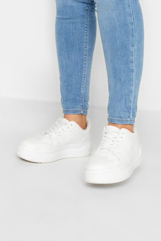 White Super Chunky Trainers In Extra Wide EEE Fit 5 White Super Chunky Trainers In Extra Wide EEE Fit