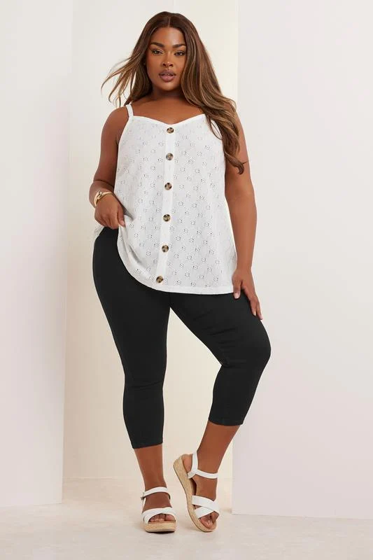 YOURS Curve Black Cropped JENNY Stretch Jeggings
