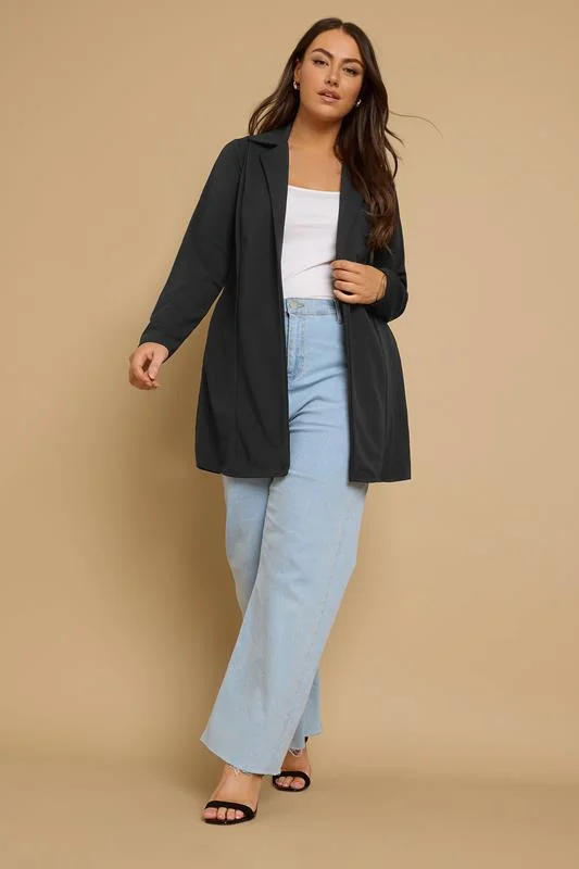 YOURS Curve Black Longline Blazer 3 YOURS Curve Black Longline Blazer