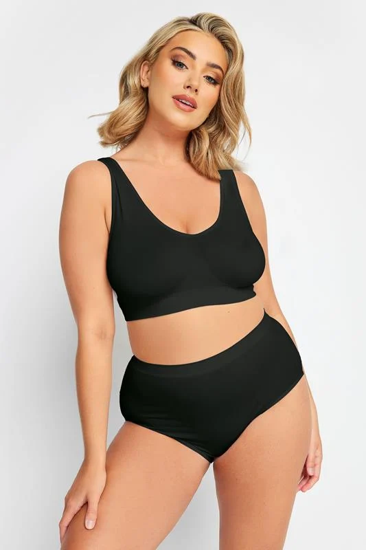 YOURS Black Seamless Non-Padded Non-Wired Bralette