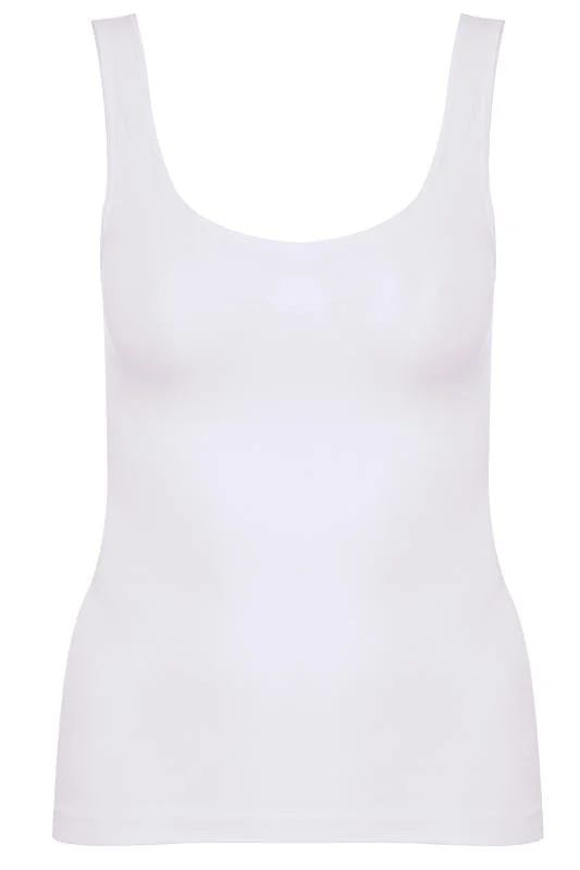 YOURS Curve White Seamless Control Vest Top 4 YOURS Curve White Seamless Control Vest Top