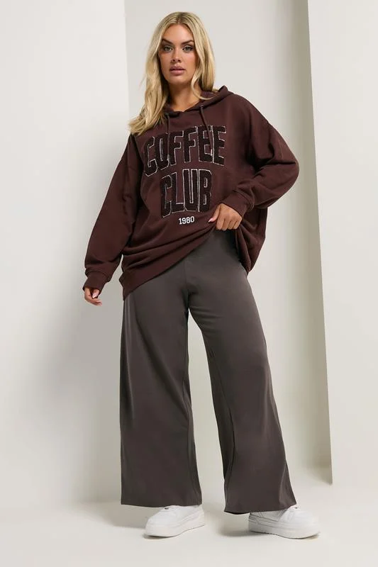 YOURS Curve Brown Wide Leg Leggings
