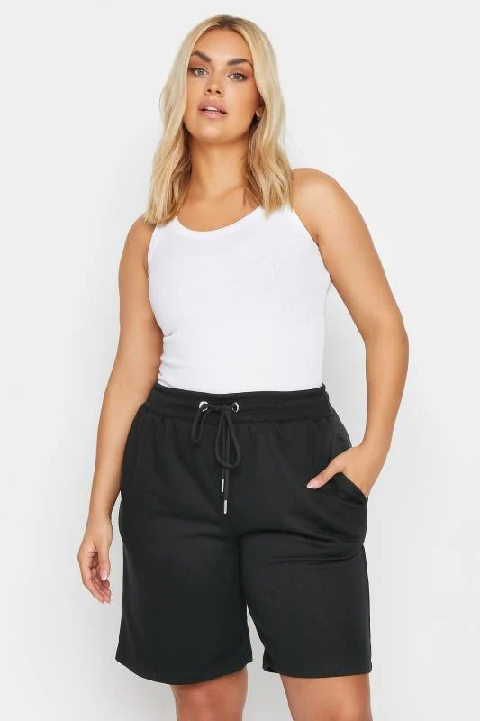 YOURS Curve Black Jogger Shorts