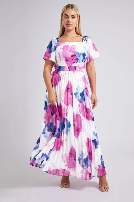 YOURS LONDON Curve White Abstract Print Maxi Dress 4 YOURS LONDON Curve White Abstract Print Maxi Dress