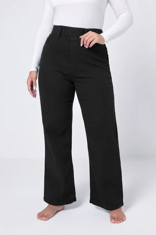 YOURS Curve Black Wide Leg Jeggings