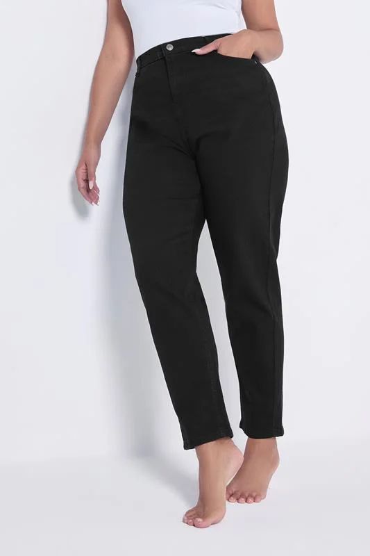YOURS Curve Black Mom Jeans