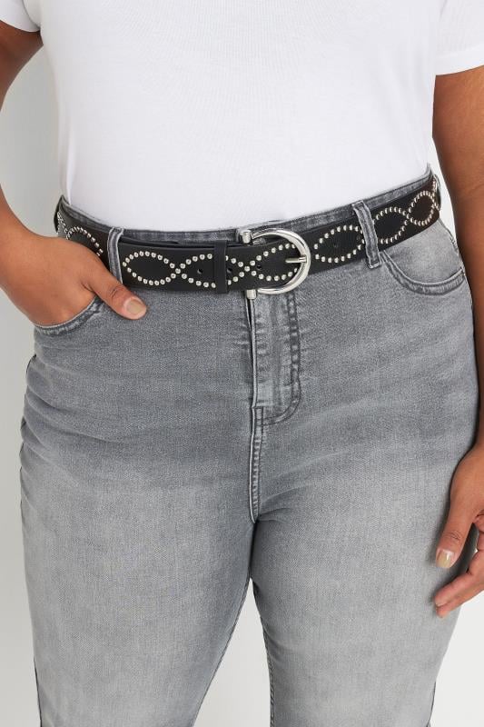 Silver Studded Jean Belt
