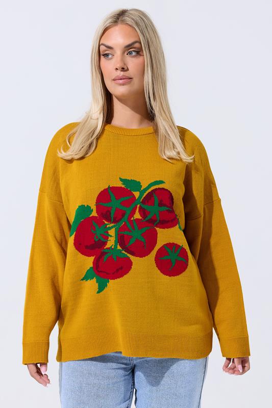 LIMITED COLLECTION Curve Yellow Tomato Knitted Jumper
