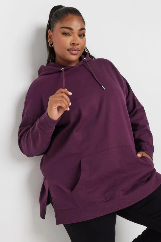 YOURS Curve Burgundy Red Hoodie