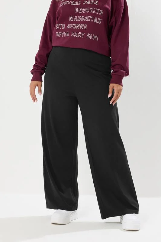 YOURS Curve Black Wide Leg Leggings