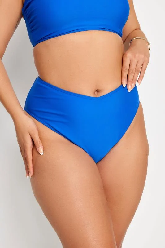 YOURS Curve Blue V-Front Bikini Brief