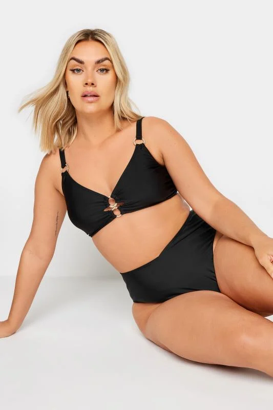 YOURS Curve Black Ring Detail Bikini Top 5 YOURS Curve Black Ring Detail Bikini Top