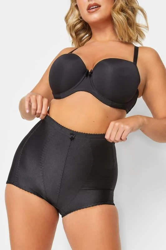 YOURS Curve Black Medium Control High Waisted Full Briefs