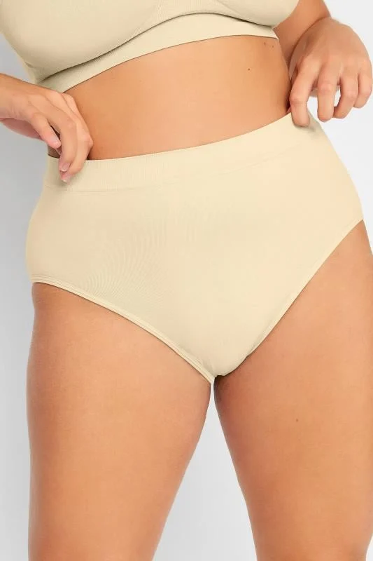 YOURS Curve Nude Seamless Light Control High Waisted Full Briefs
