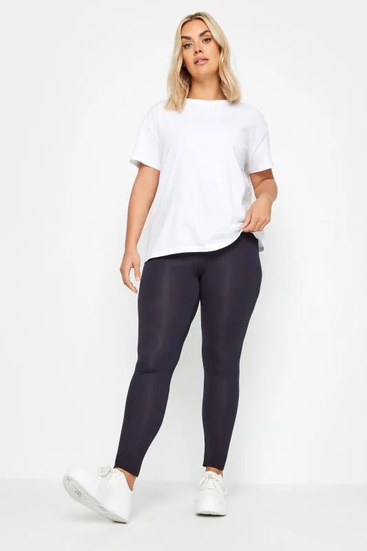 YOURS Curve Navy Blue Soft Touch Stretch Leggings 4 YOURS Curve Navy Blue Soft Touch Stretch Leggings
