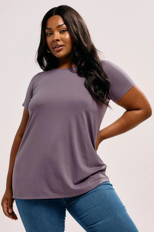 YOURS Curve Mauve Purple Core T-Shirt